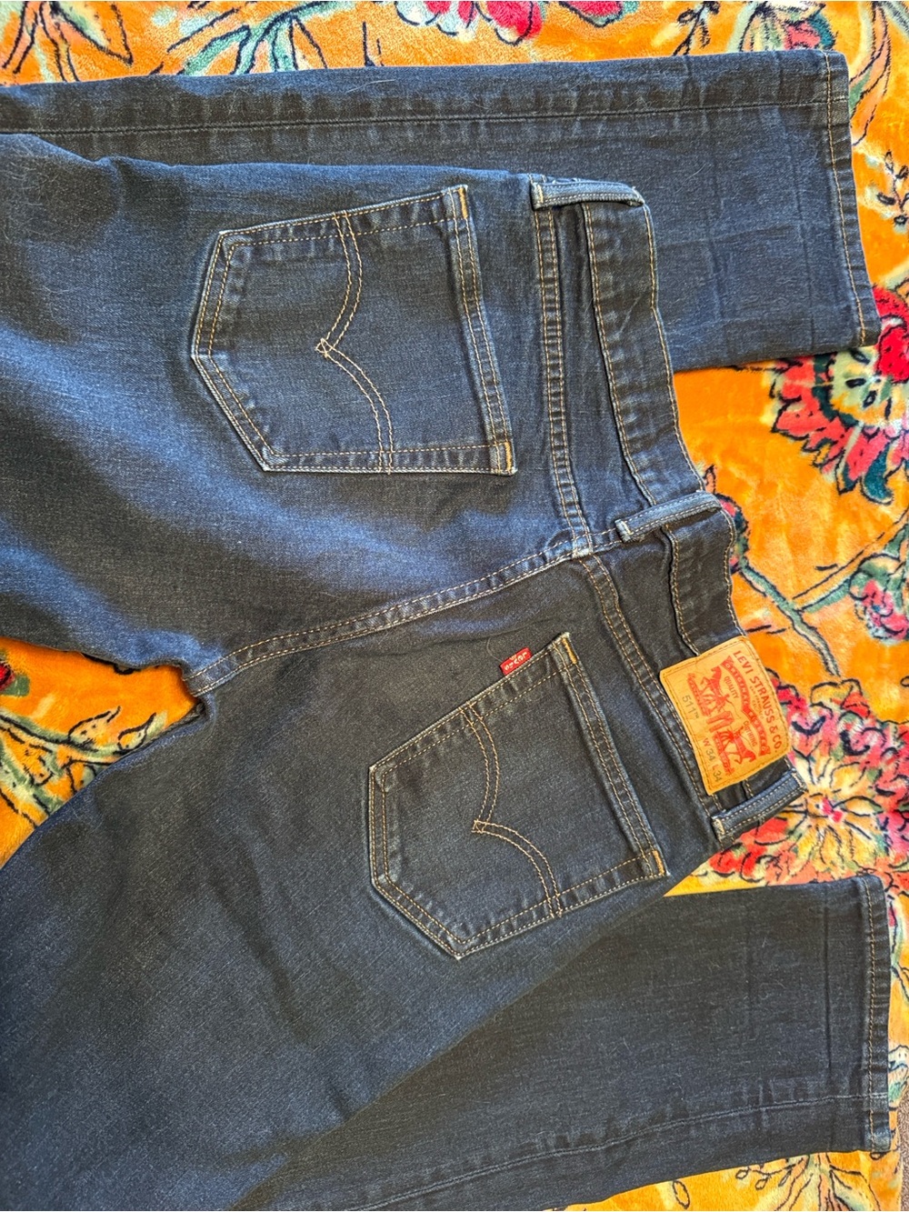 Men’s Levi's Indigo Blue Straight Leg Jeans with Red Tab